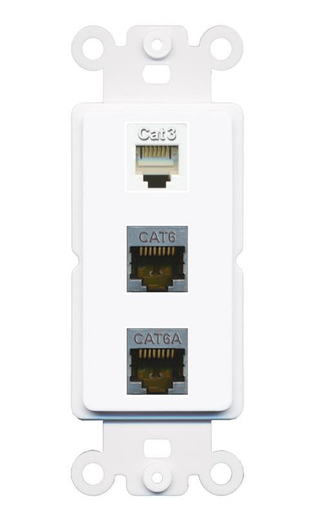 CAT6-SHIELDED CAT6A PHONE Wall Plate [White]