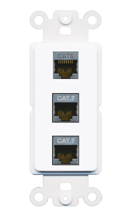 CAT6-SHIELDED 2 CAT7 Wall Plate [White]