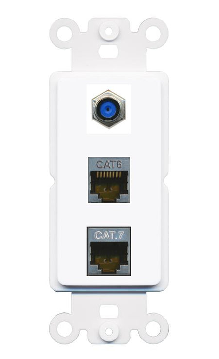 CAT6-SHIELDED CAT7 F81 Wall Plate [White]