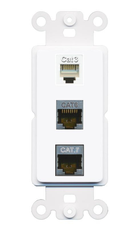 CAT6-SHIELDED CAT7 PHONE Wall Plate [White]