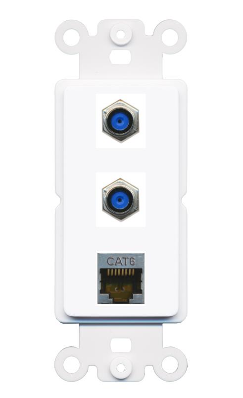 CAT6-SHIELDED 2 F81 Wall Plate [White]