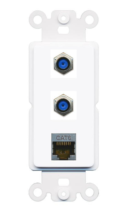 CAT6-SHIELDED 2 F81 Wall Plate [White]