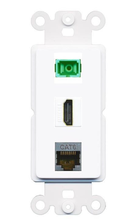CAT6-SHIELDED HDMI SC-APC-SX Wall Plate [White]