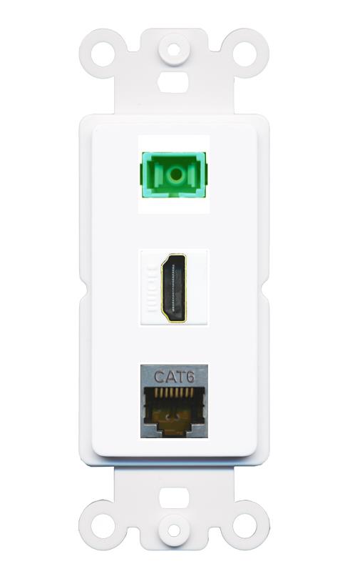 CAT6-SHIELDED HDMI SC-APC-SX Wall Plate [White]