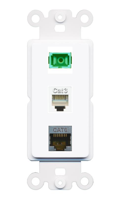 CAT6-SHIELDED PHONE SC-APC-SX Wall Plate [White]