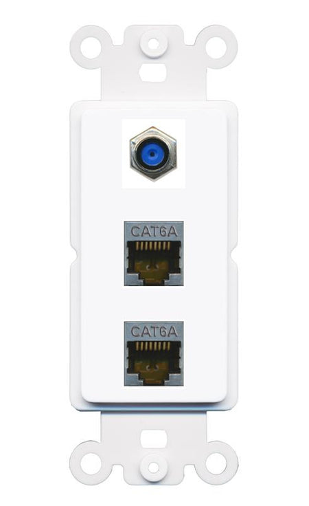 2 CAT6A F81 Wall Plate [White]