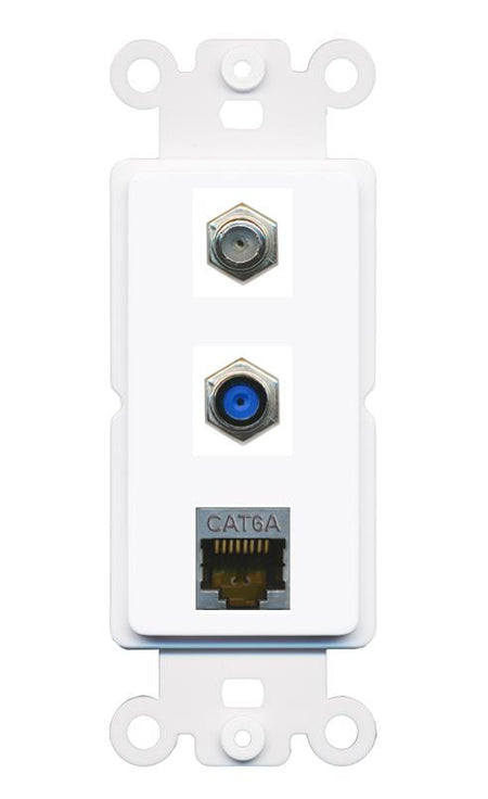 CAT6A COAX F81 Wall Plate [White]