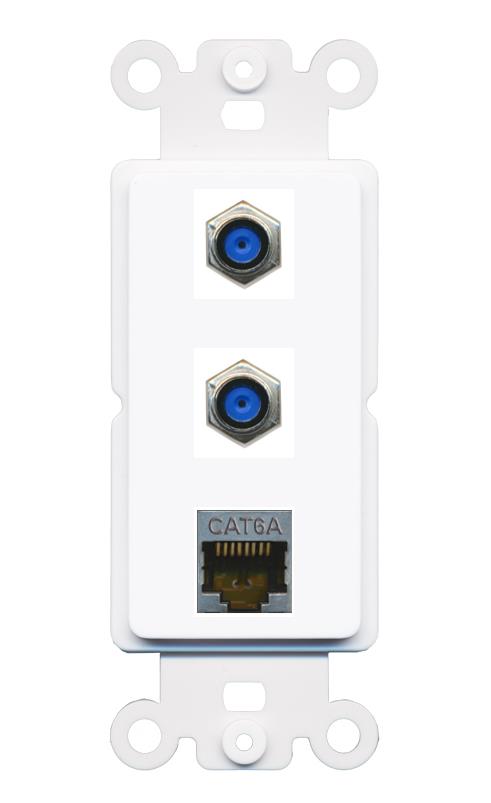 CAT6A 2 F81 Wall Plate [White]