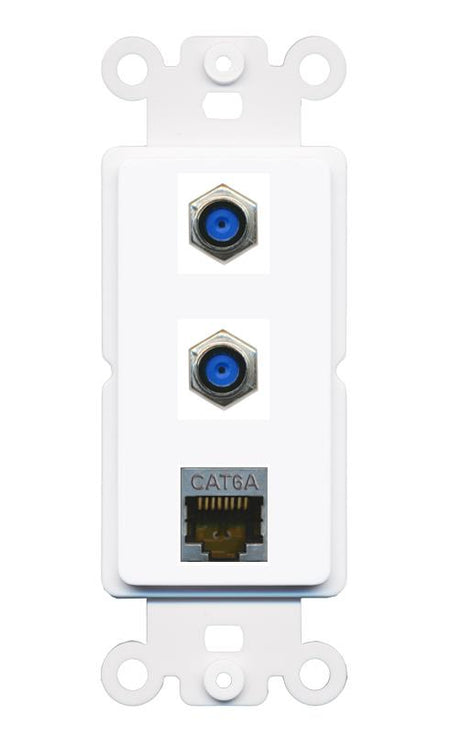 CAT6A 2 F81 Wall Plate [White]