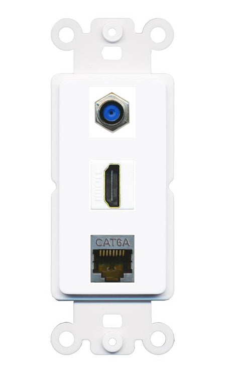 CAT6A F81 HDMI Wall Plate [White]