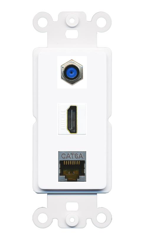 CAT6A F81 HDMI Wall Plate [White]