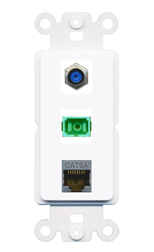 CAT6A F81 SC-APC-SX Wall Plate [White]