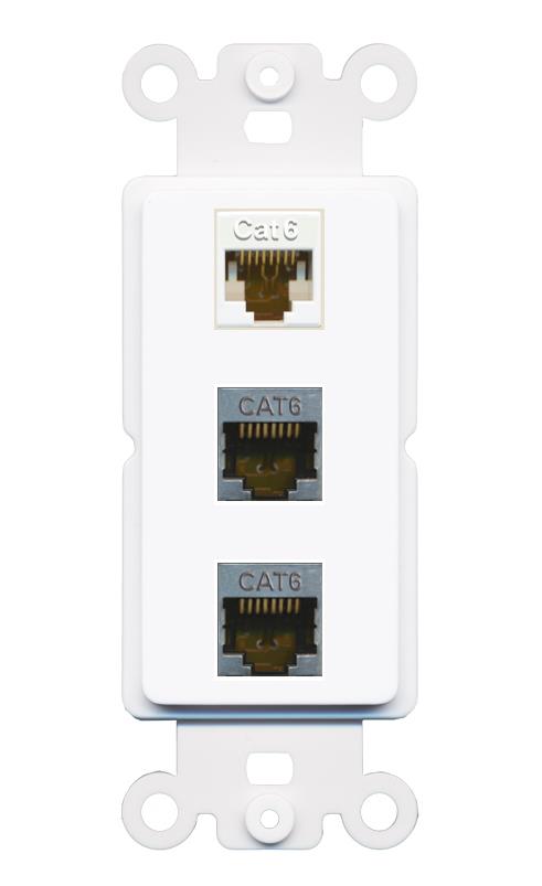 CAT6 2 CAT6-SHIELDED Wall Plate [White]