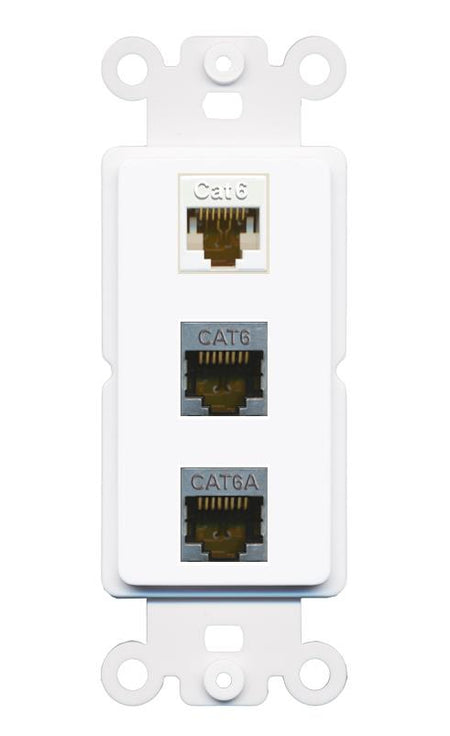 CAT6 CAT6-SHIELDED CAT6A Wall Plate [White]