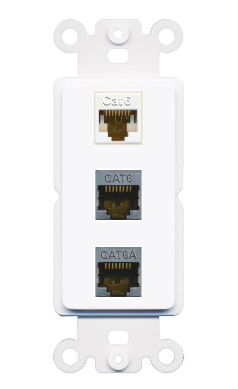 CAT6 CAT6-SHIELDED CAT6A Wall Plate [White]