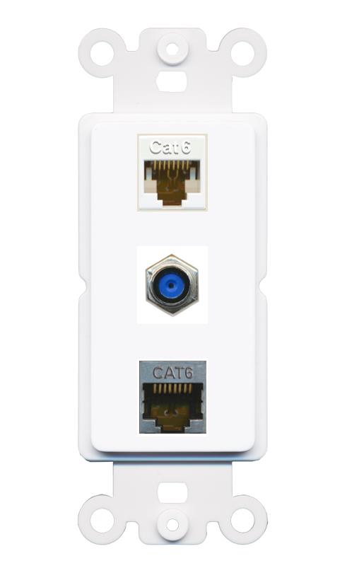 CAT6 CAT6-SHIELDED F81 Wall Plate [White]