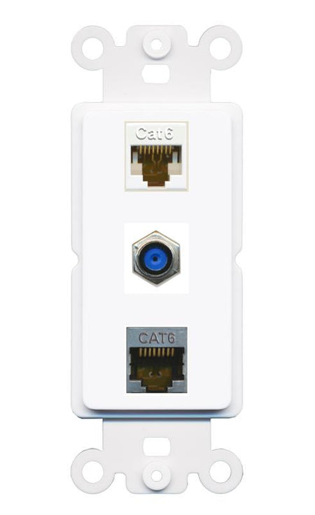 CAT6 CAT6-SHIELDED F81 Wall Plate [White]