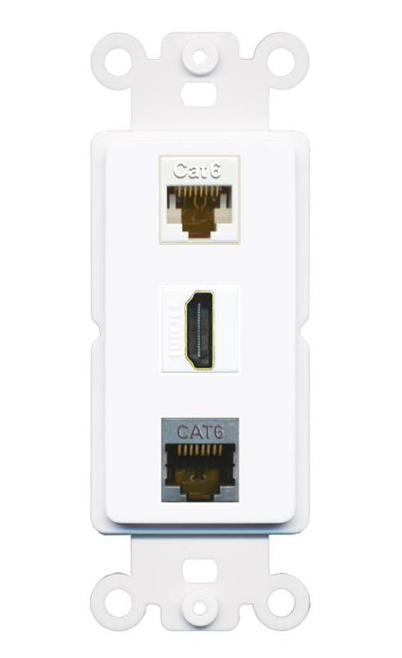 CAT6 CAT6-SHIELDED HDMI Wall Plate [White]