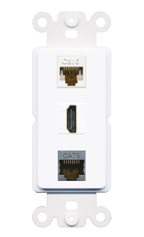 CAT6 CAT6-SHIELDED HDMI Wall Plate [White]