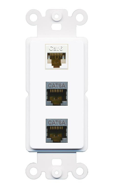 CAT6 2 CAT6A Wall Plate [White]