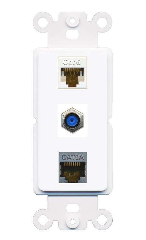 CAT6 CAT6A F81 Wall Plate [White]