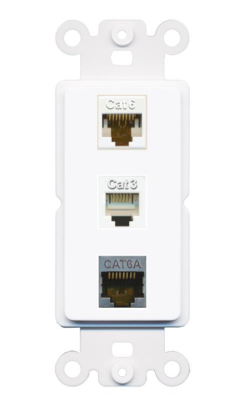 CAT6 CAT6A PHONE Wall Plate [White]