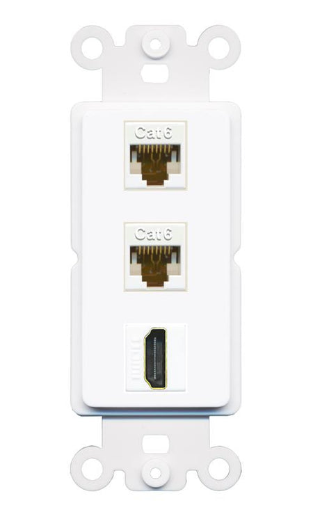 2 CAT6 HDMI Wall Plate [White]