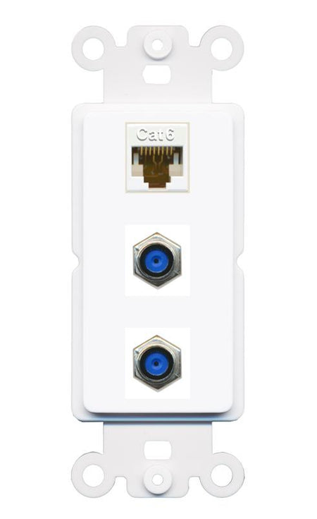 CAT6 2 F81 Wall Plate [White]