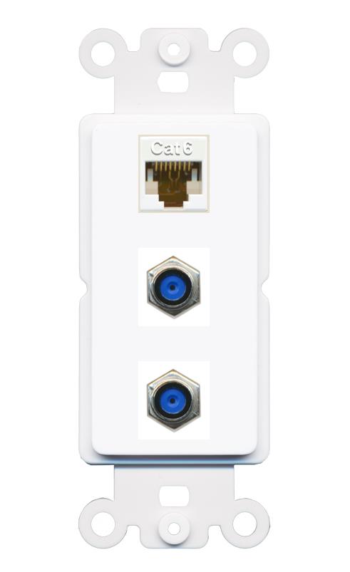 CAT6 2 F81 Wall Plate [White]