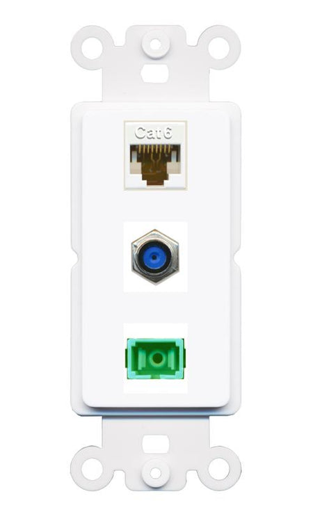 CAT6 F81 SC-APC-SX Wall Plate [White]