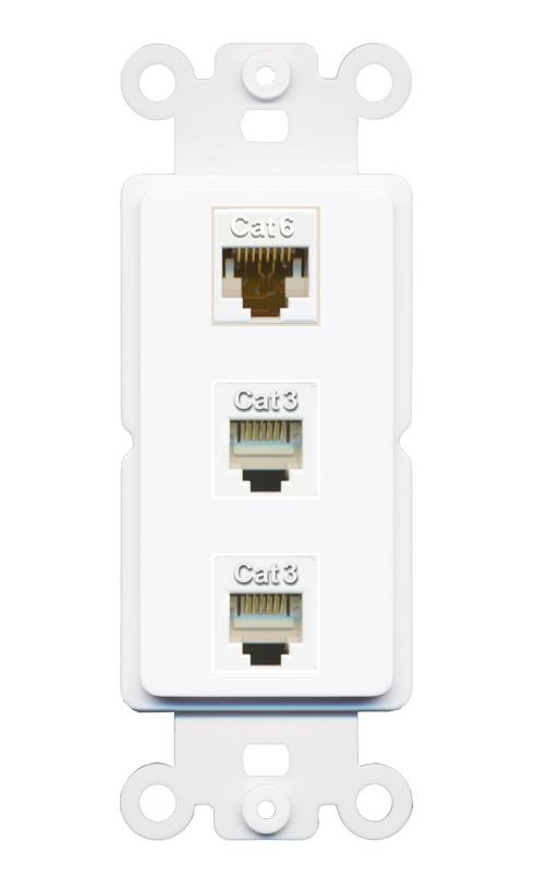 CAT6 2 PHONE Wall Plate [White]