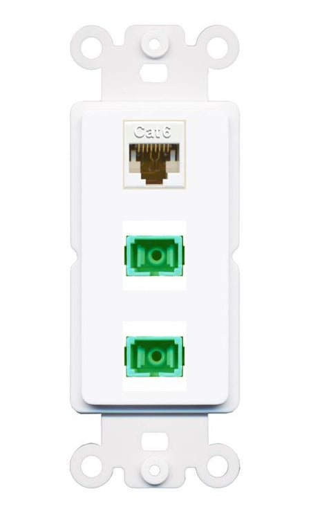 CAT6 2 SC-APC-SX Wall Plate [White]
