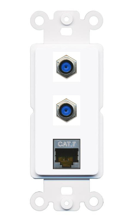 CAT7 2 F81 Wall Plate [White]
