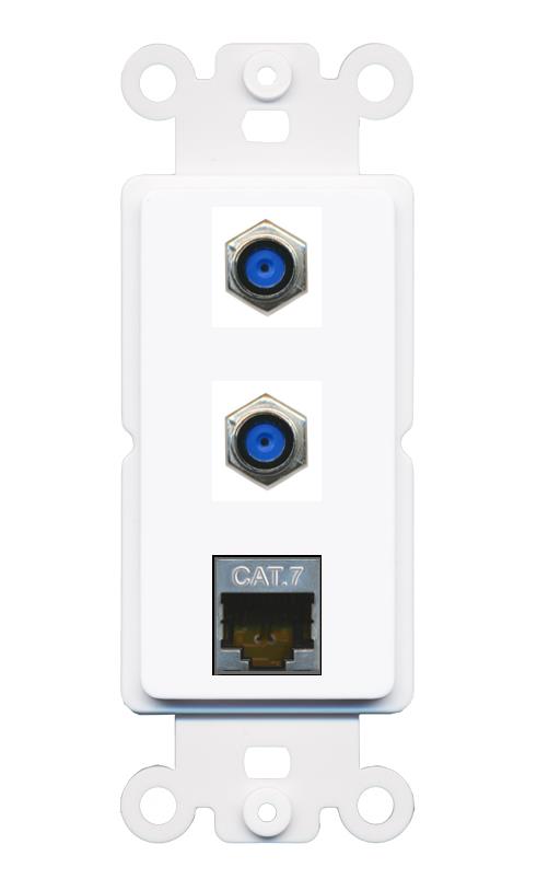 CAT7 2 F81 Wall Plate [White]