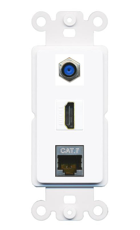 CAT7 F81 HDMI Wall Plate [White]