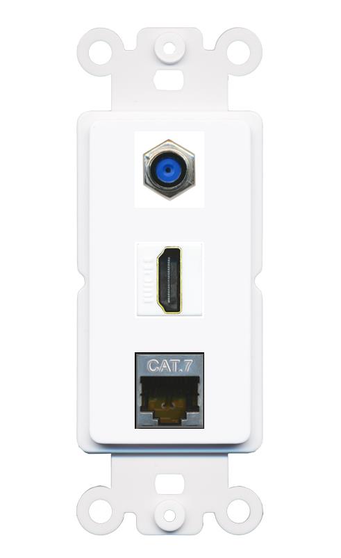 CAT7 F81 HDMI Wall Plate [White]