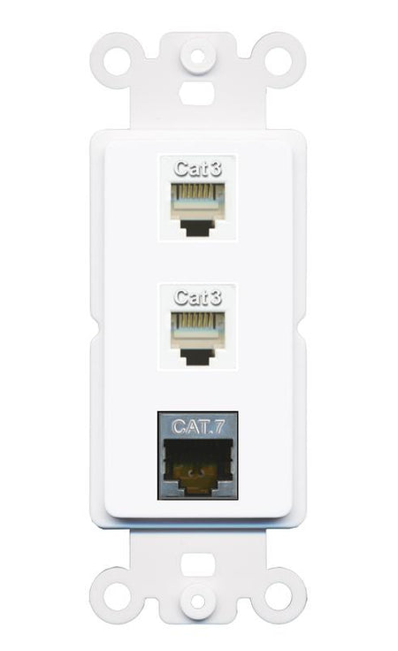 CAT7 2 PHONE Wall Plate [White]
