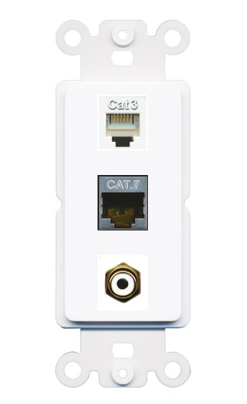 CAT7 PHONE RCA-WHITE Wall Plate [White]