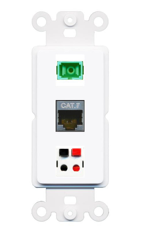 CAT7 SC-APC-SX SPEAKER Wall Plate [White]