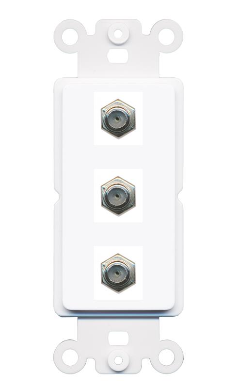 3 COAX Wall Plate [White]