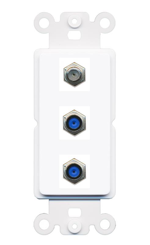 COAX 2 F81 Wall Plate [White]
