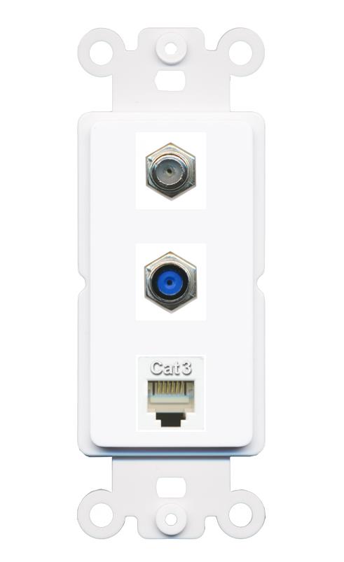 COAX F81 PHONE Wall Plate [White]