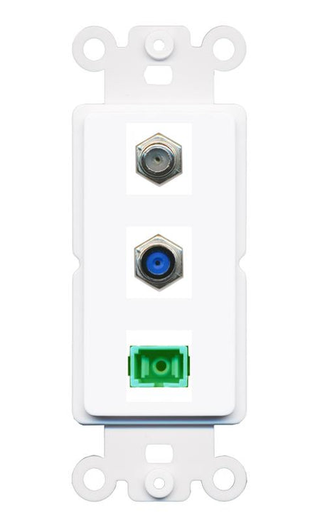 COAX F81 SC-APC-SX Wall Plate [White]