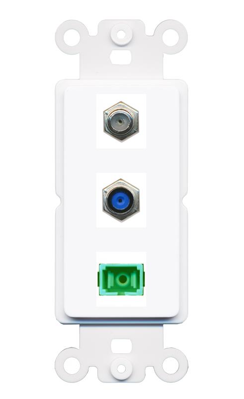 COAX F81 SC-APC-SX Wall Plate [White]