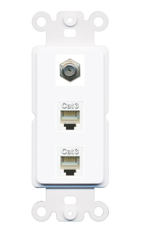 COAX 2 PHONE Wall Plate [White]