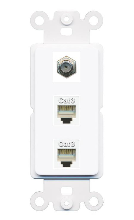 COAX 2 PHONE Wall Plate [White]