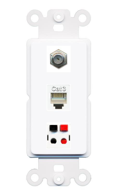 COAX PHONE SPEAKER Wall Plate [White]