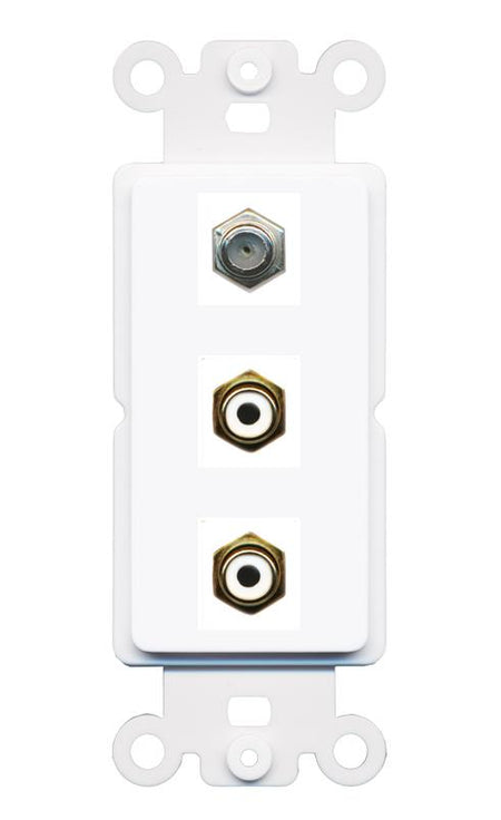 COAX 2 RCA-WHITE Wall Plate [White]