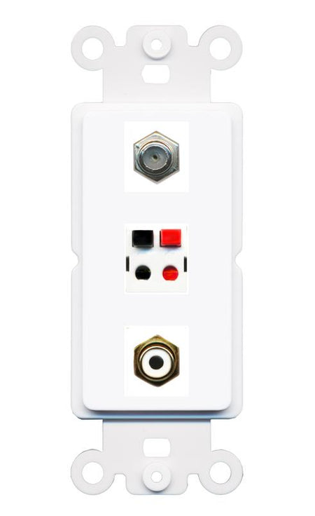 COAX RCA-WHITE SPEAKER Wall Plate [White]