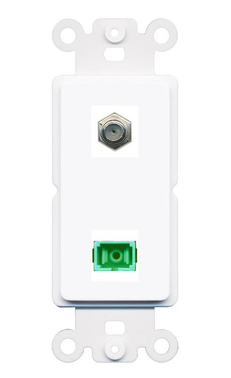 COAX SC-APC-SX Rocker Insert Module Wall Plate [White]